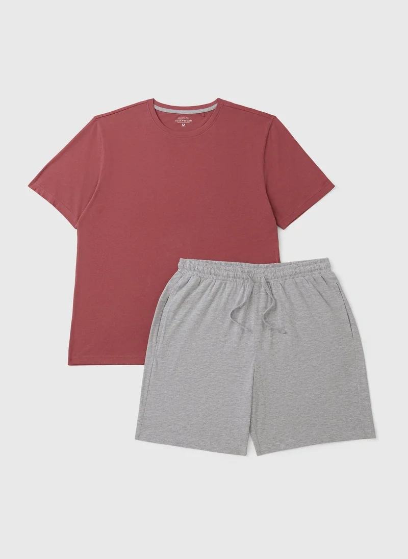 Matalan Red Essential Short Pyjama Set